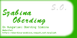 szabina oberding business card